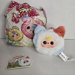 Baby Three Tiny Animal Heads Opened Confirmed White Cat Boba Eyes Blind Box